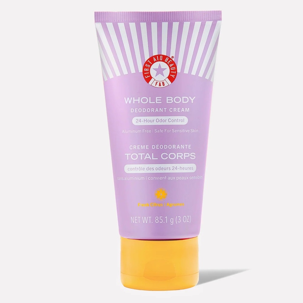First Aid Beauty Whole Body Deodorant Cream Vegan 24 Hour Odor Control